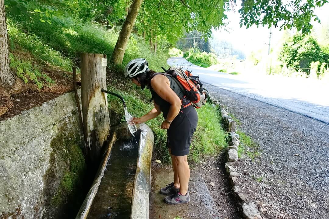 Wasserstellen gibt es jede Menge auf der Strecke der gesamten Transalp