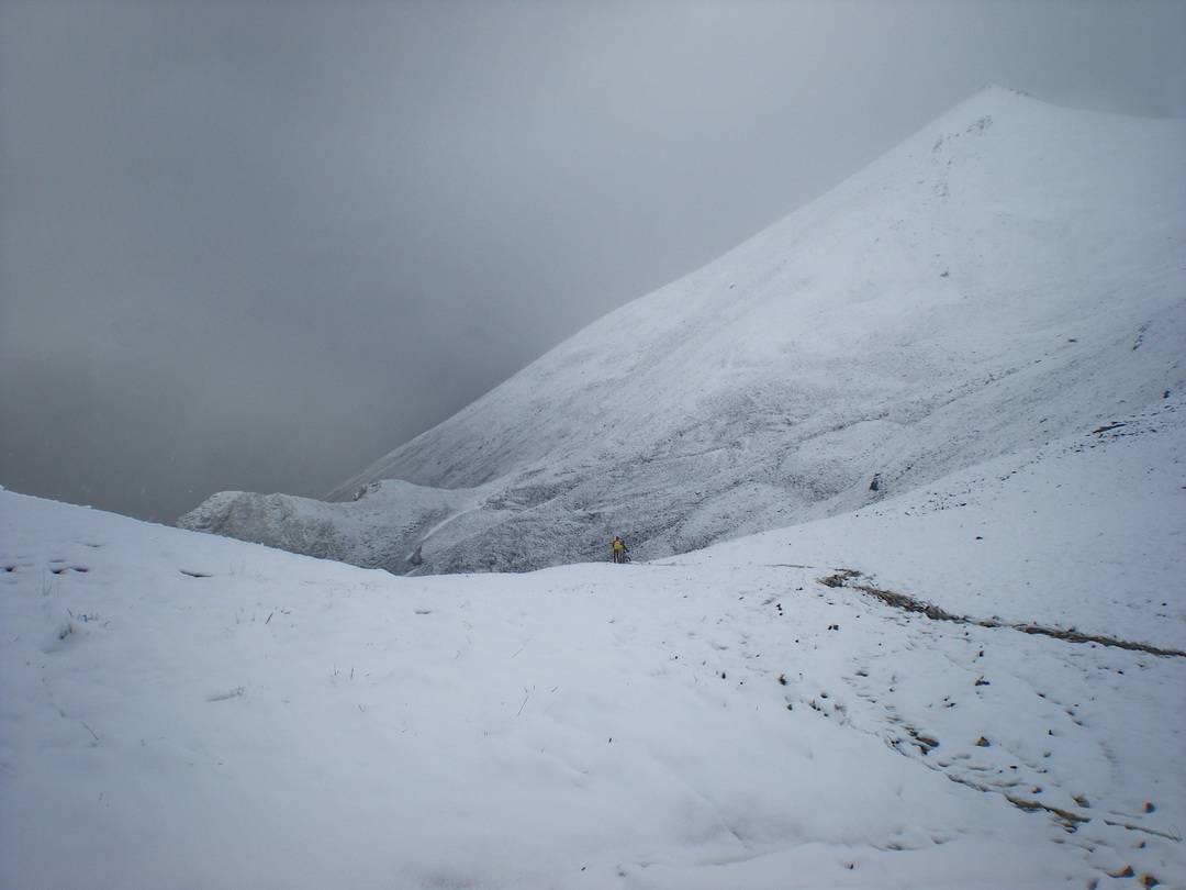 Schnee am Fimberpass im Juli