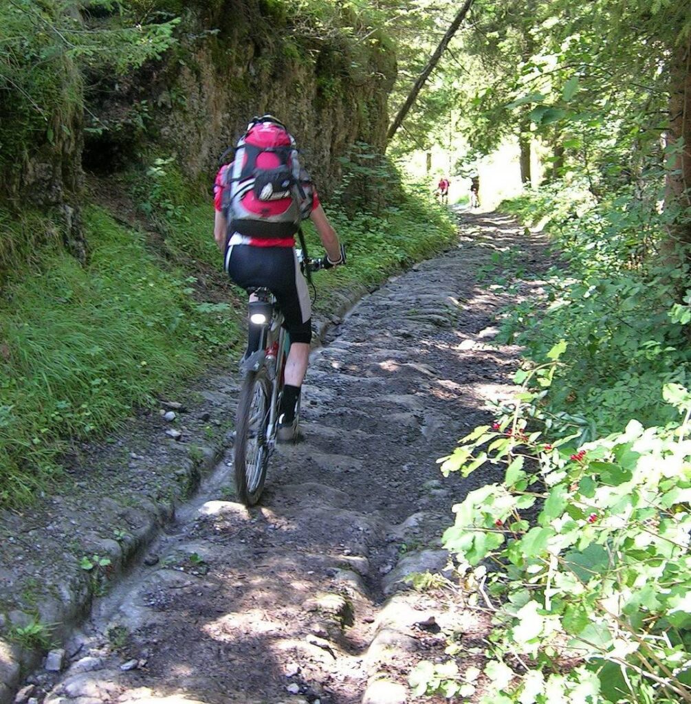 Uralte Wagenspuren auf dem alten Römerweg
