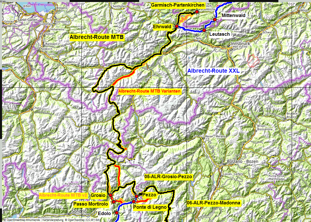 map Albrecht Route Mittelteil XXL MTB und v2 map Albrecht Route Mittelteil XXL MTB und v2
