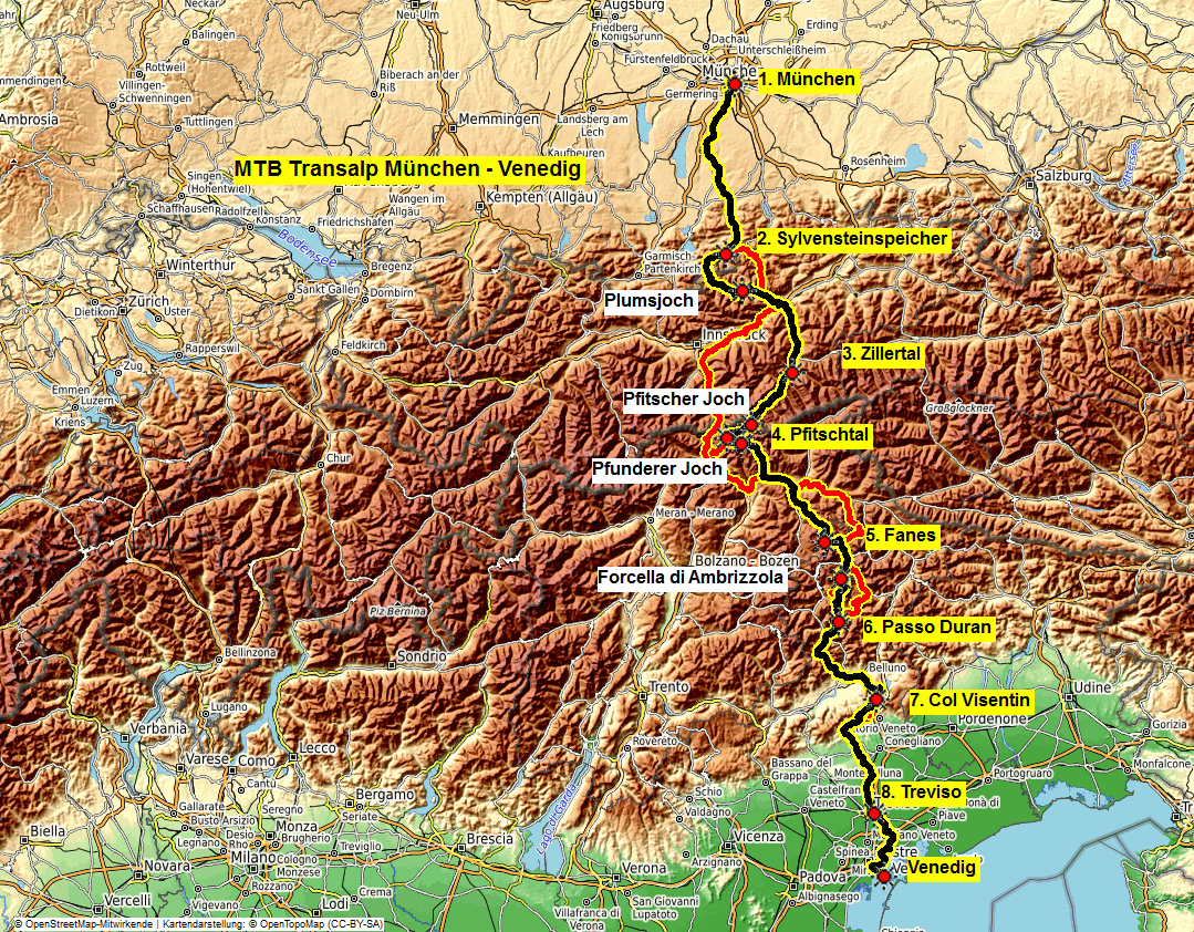 MTB Transalp Muenchen Venedig