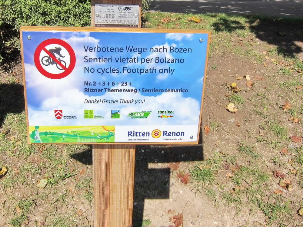 Oberbozen - Bozen: klare Ansage