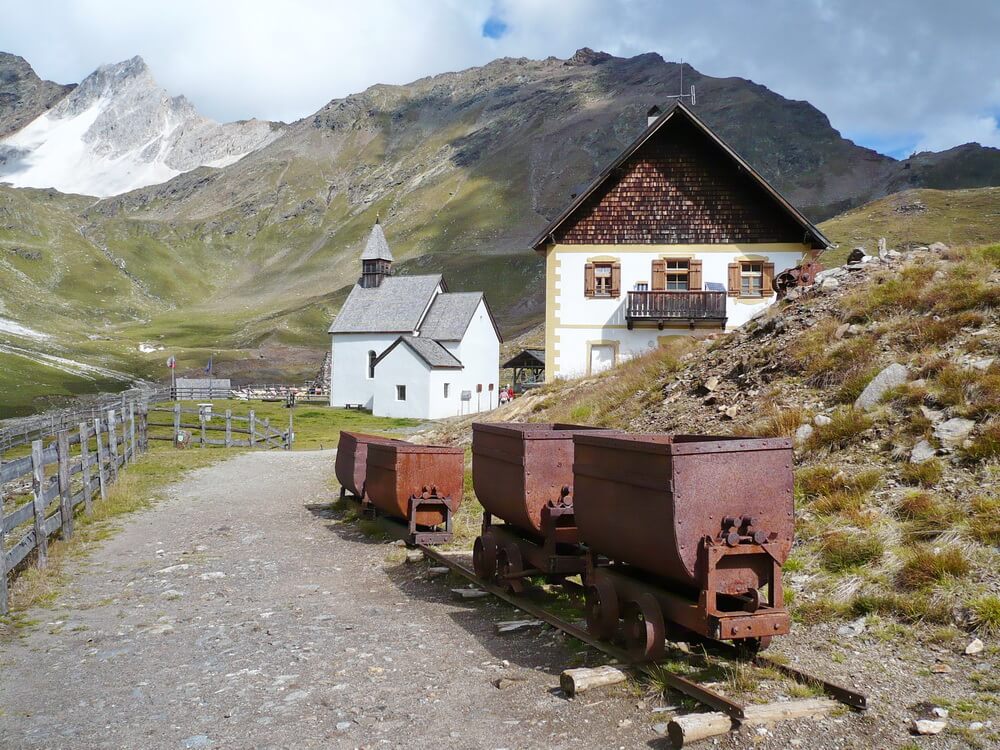 St. Martin am Schneeberg - Blick zurück zur Schneebergscharte am rechten oberen Bildrand
