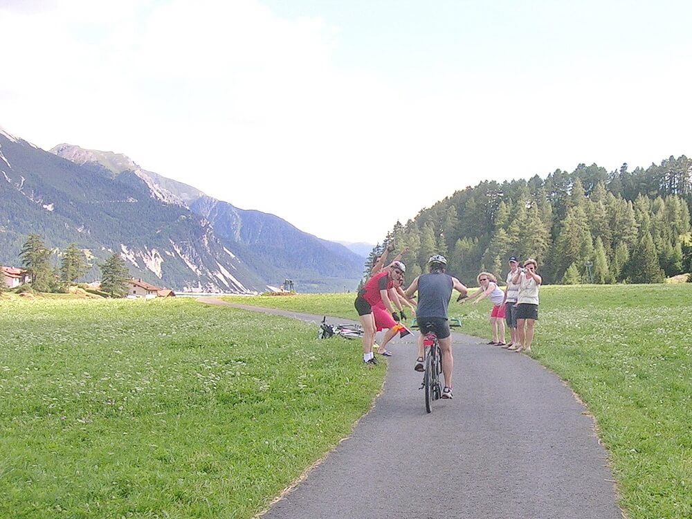 Am höchsten Punkt der Tour - der echte Reschenpass