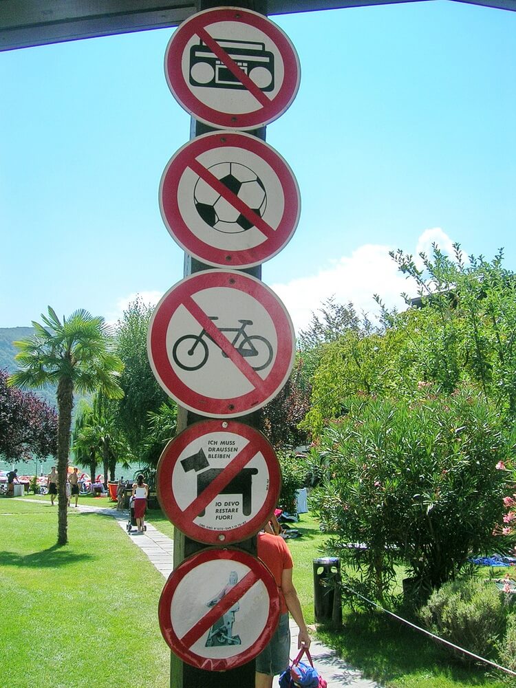 Alles verboten am Kalterer See?