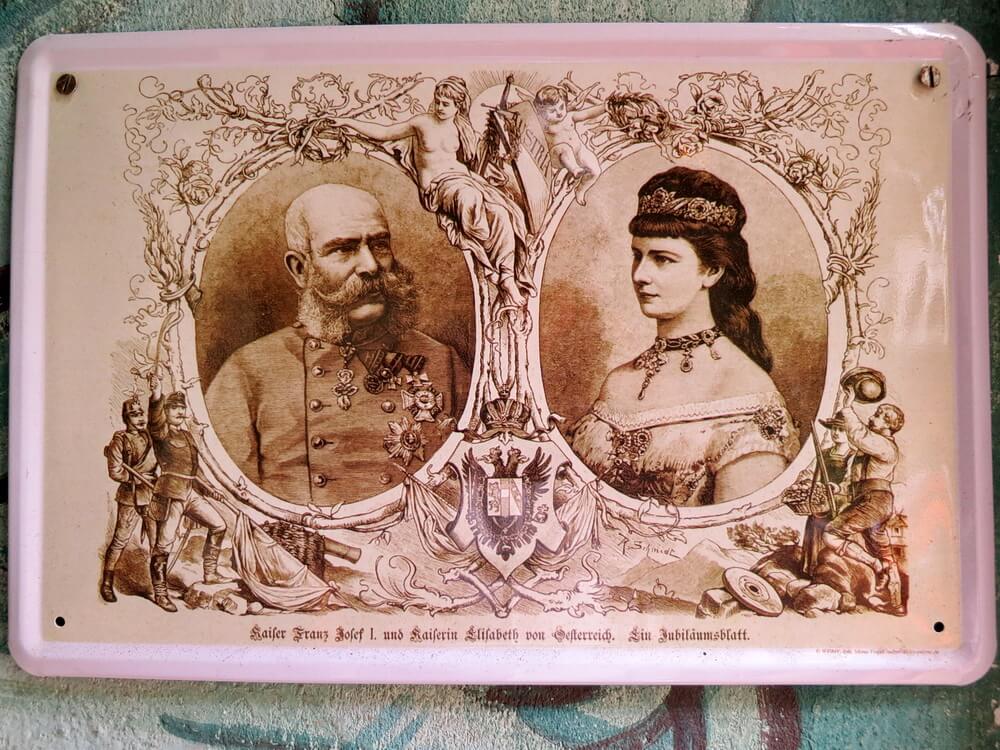 Portrait des Kaiserpaars im k.u.k Museum Bad Egart.