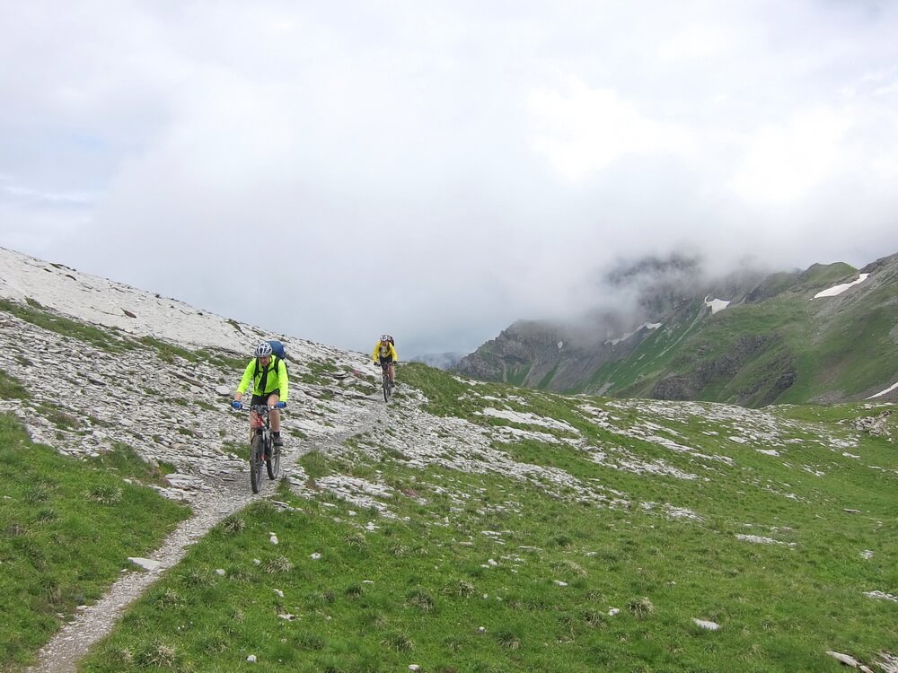 Abfahrt vom Barthümeljoch