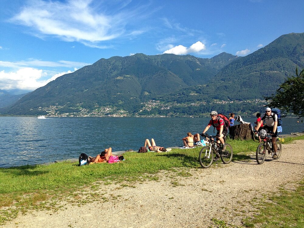 Zieleinlauf am Lago Maggiore