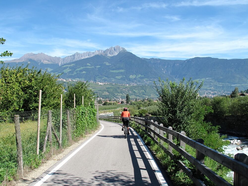 Radweg im Vinschgau
