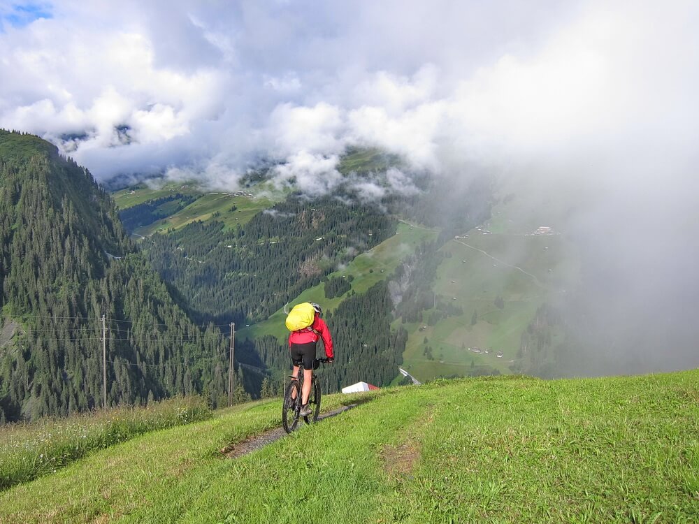 Abfahrt vom Glaspass zum Safiental