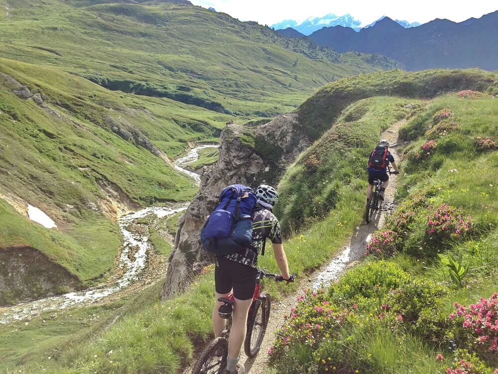 Trailabfahrt vom Passo dell'Uomo - sieht zwar schön aus, ist aber nicht flüssig fahrbar