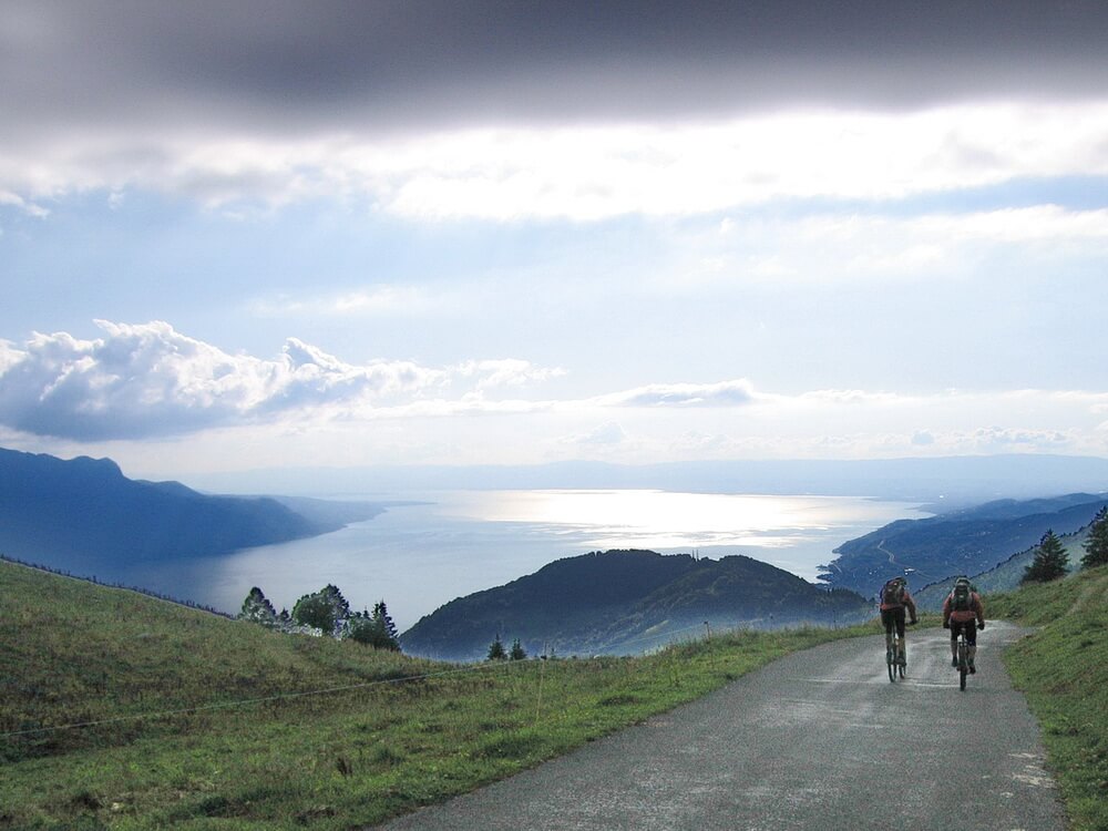 Abfahrt zum Genfer See vom Col de Jaman