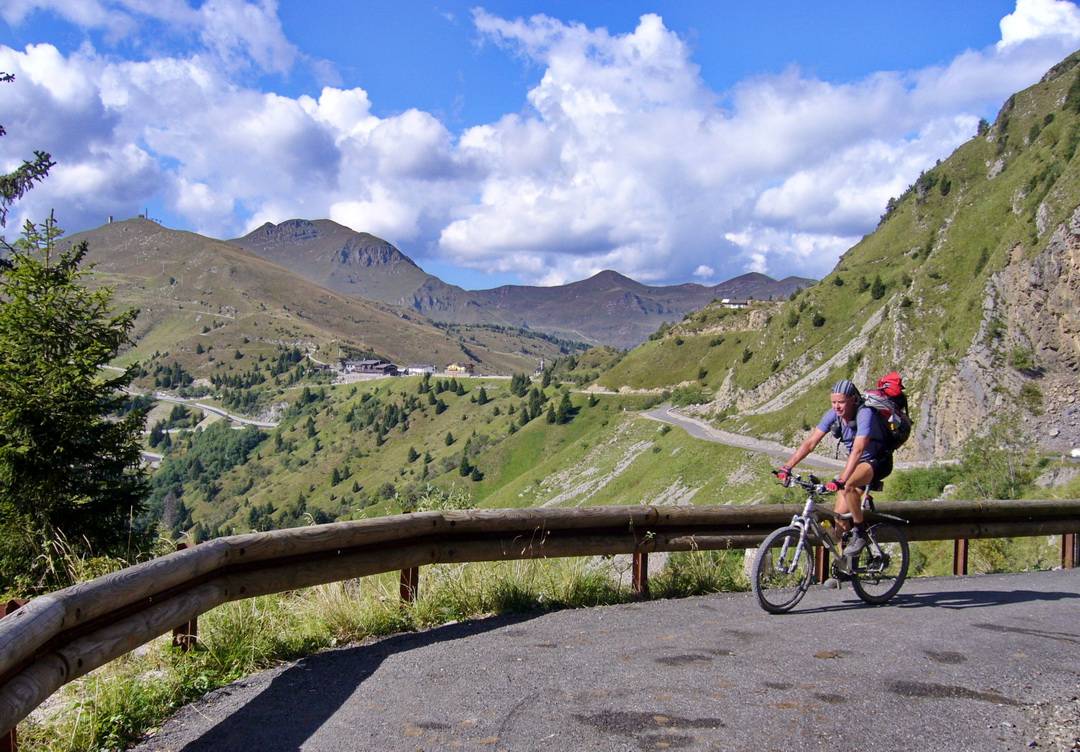 Blick zurück zum Passo di Maniva