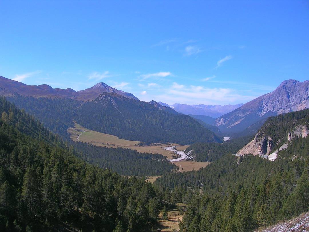 Ofenpass Blick Richtung Buffalora