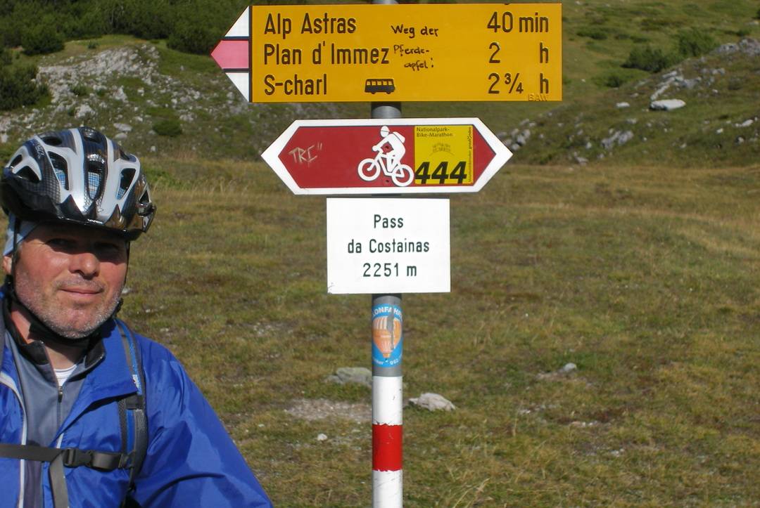 Jürgen Schottenhamml am Pass da Costainas
