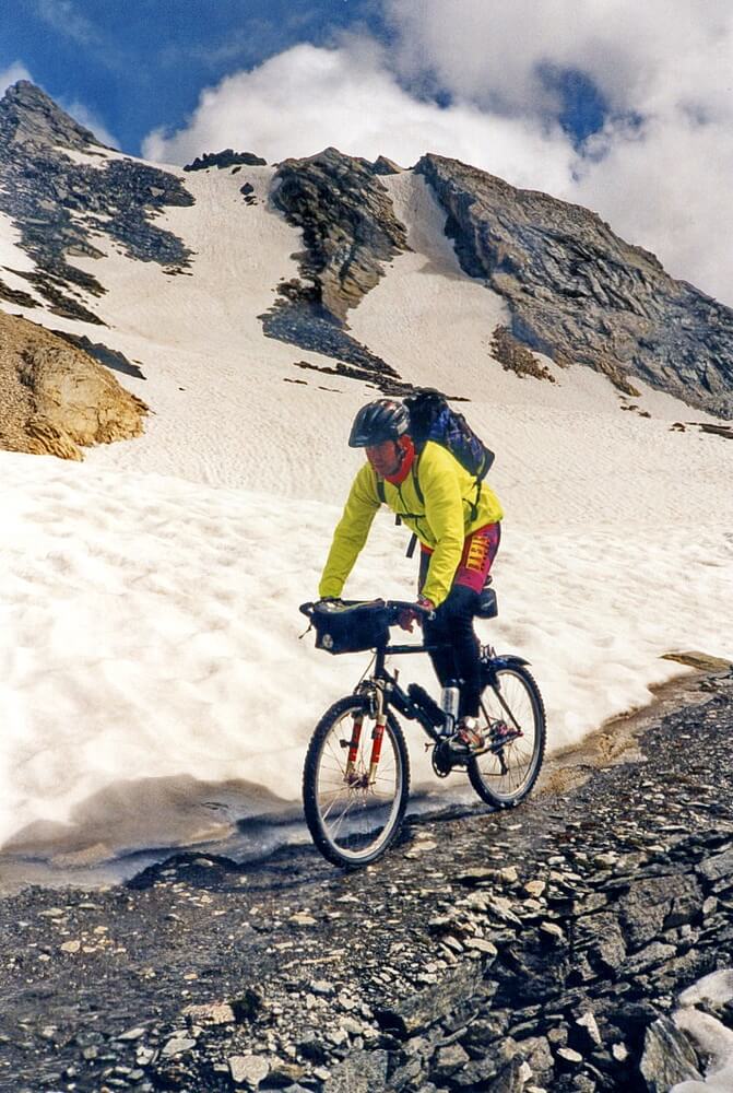 Abfahrt vom Eisjöchl ins Pfossental