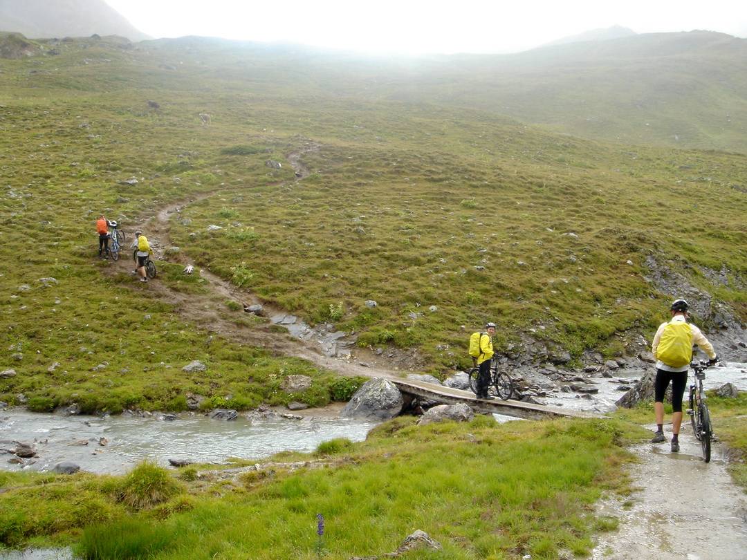 Start der Schiebepassage kurz nach der Heidelberger Hütte