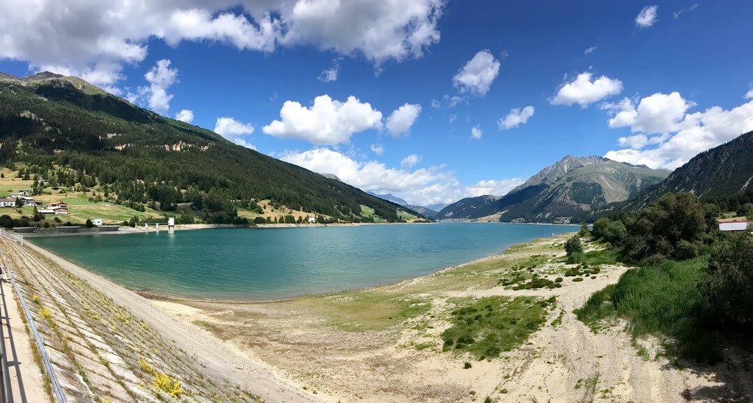 Staumauer Reschensee