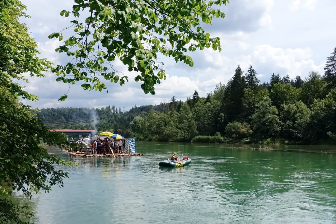 Gaudi auf der Isar