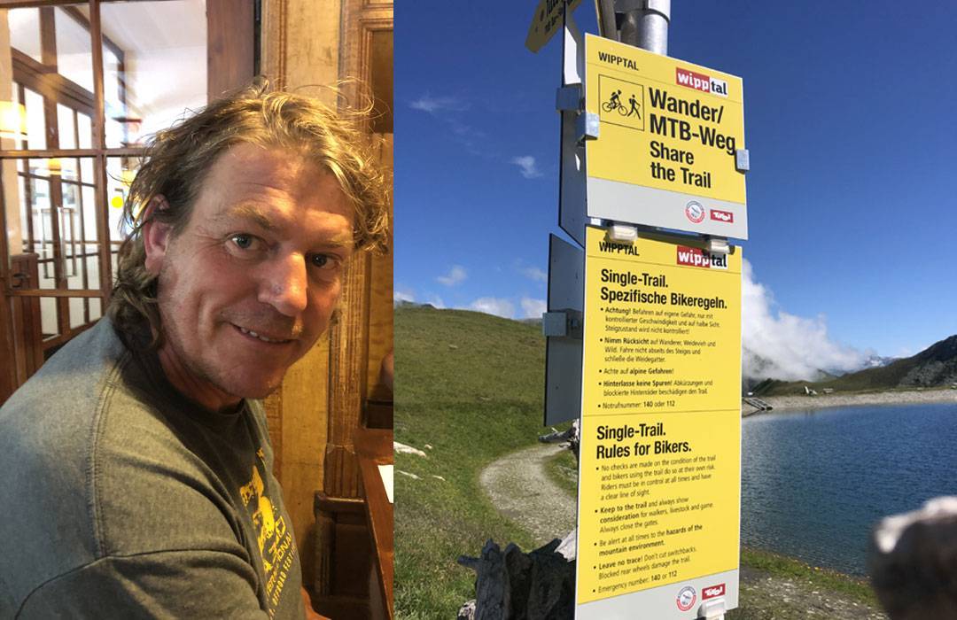 Danke an - Guido Salchner - er hat den gemeinsamen Trail für Wanderer und Mountainbiker mit dem Bagger gebaut!