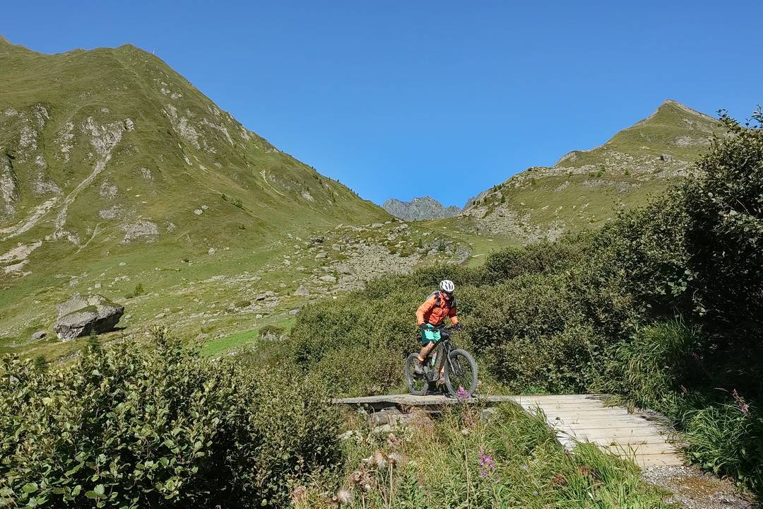 Abfahrt von Alp Trida nach Compatsch