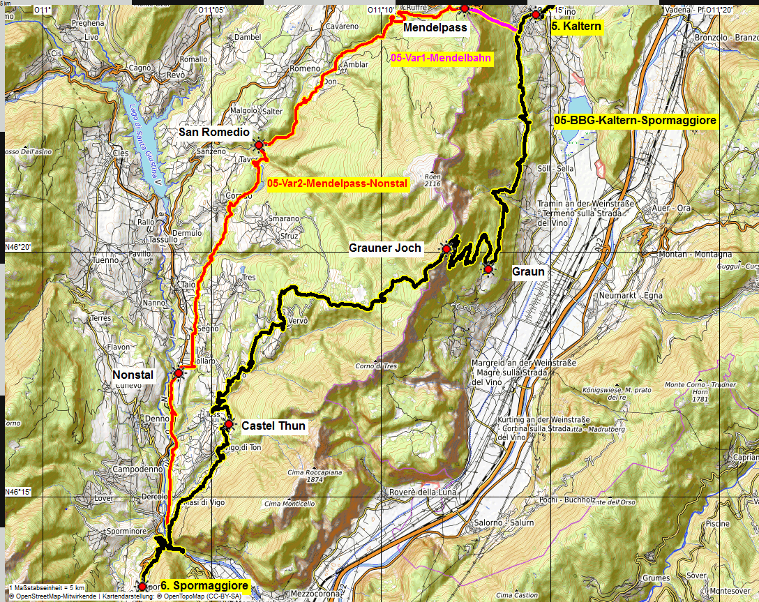 map 05 BBG Kaltern Spormaggiore