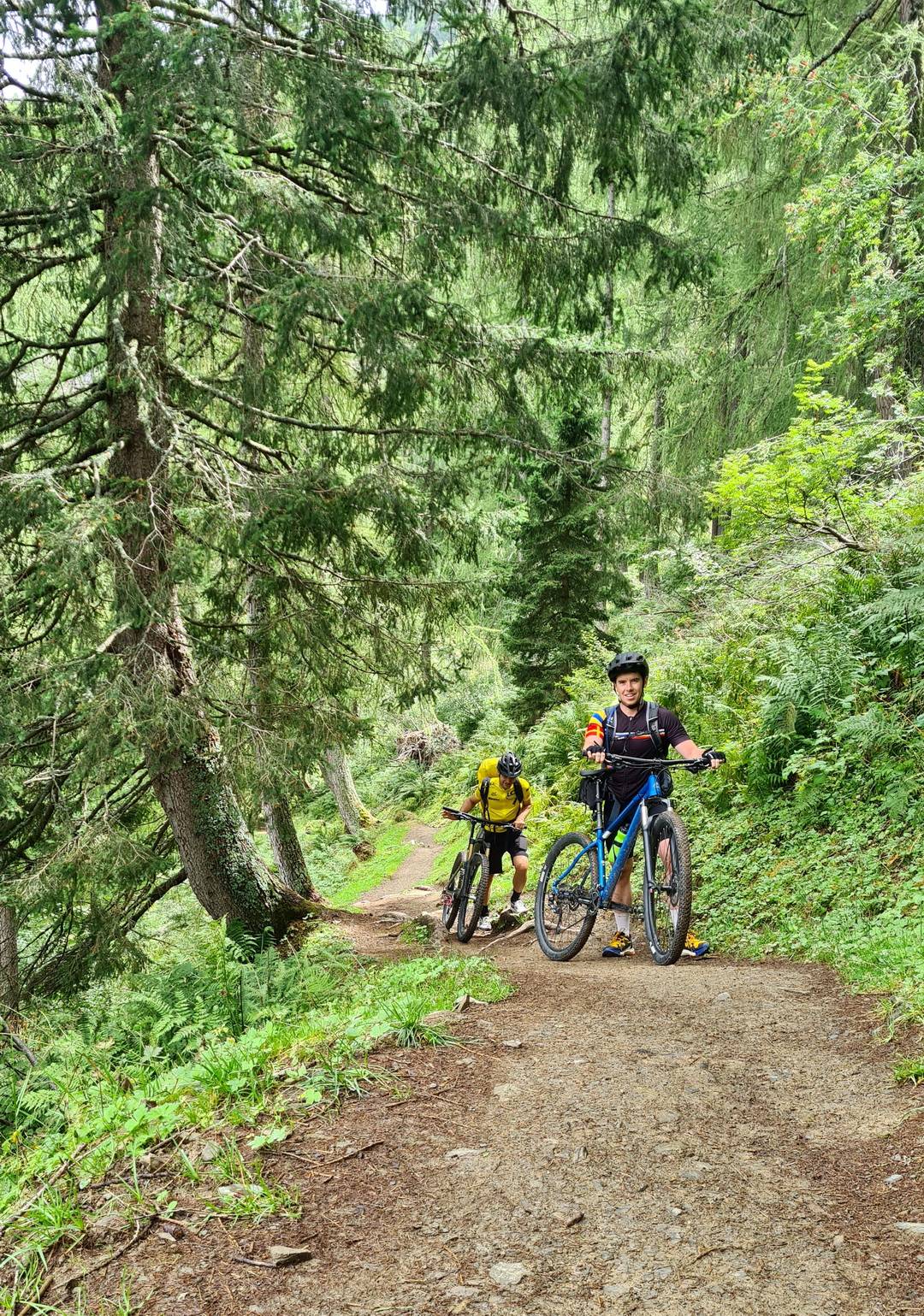 Schieben Schiebepassage zum Bärenpass mit Achims zeitweiligen Begleitern Sören und Gawain - Foto: Achim
