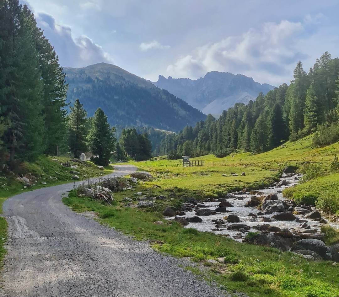 Anstieg Idylle auf dem Weg zum Pass da Costainas