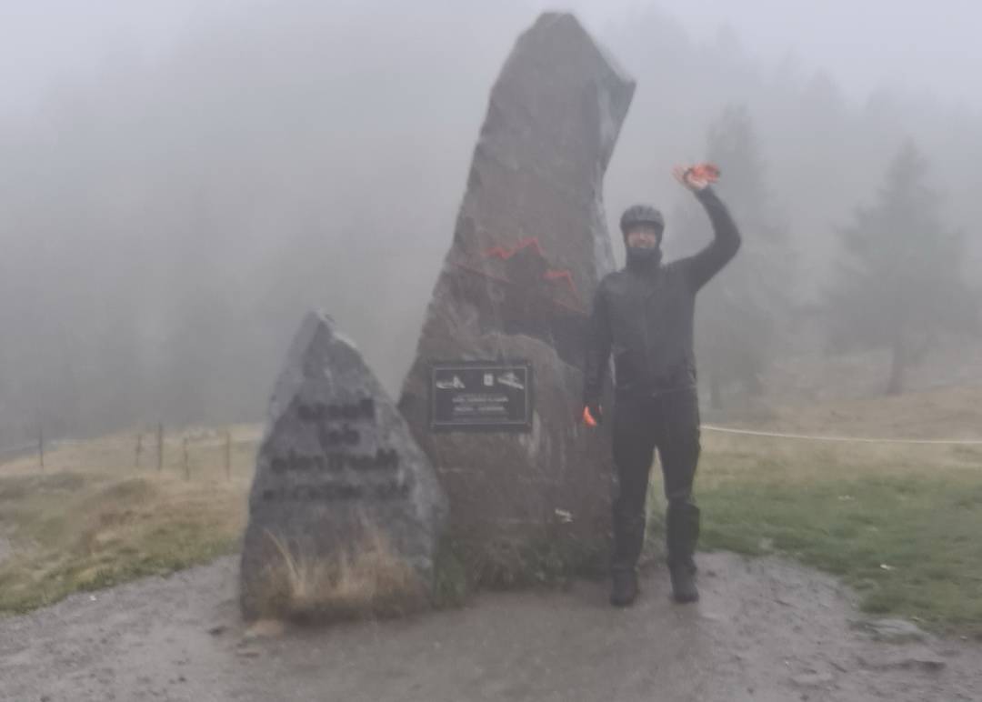 Selfie Mortirolo Selfie von Achim Mortirolo - nur die Harten halten durch! Foto: Achim
