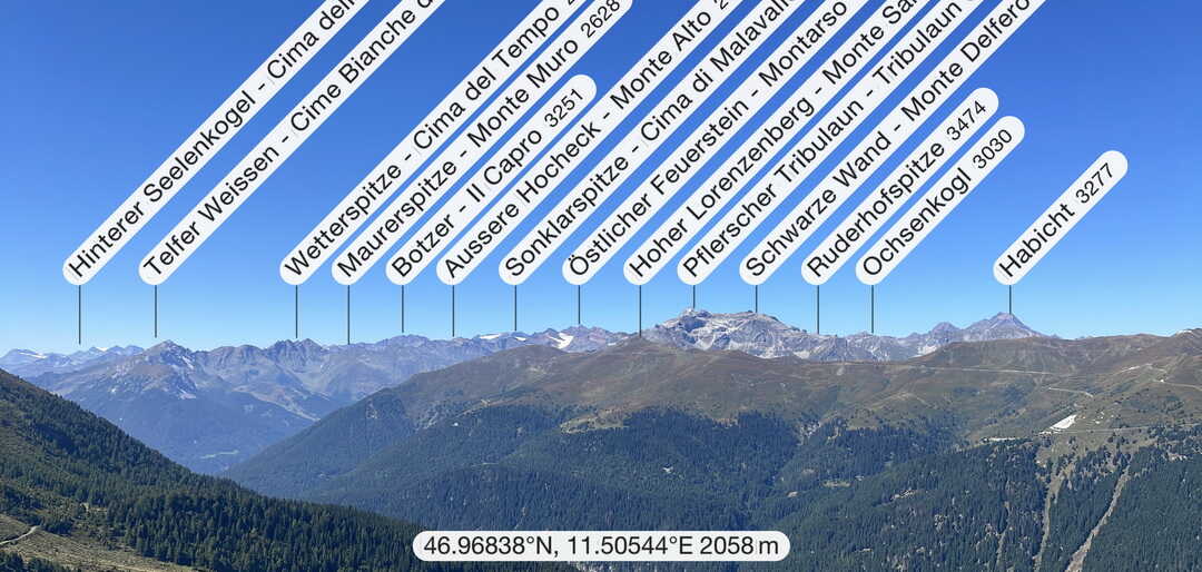 Panorama in Richtung Brenner Grenzkamm