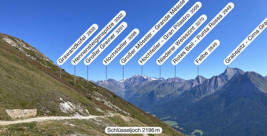 Panorama über das Pfitschtal in Richtung Pfitscher Joch