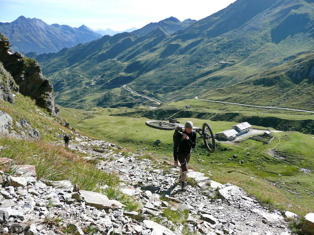 Aufstieg aus dem Lazzacher Tal zur Schneebergscharte