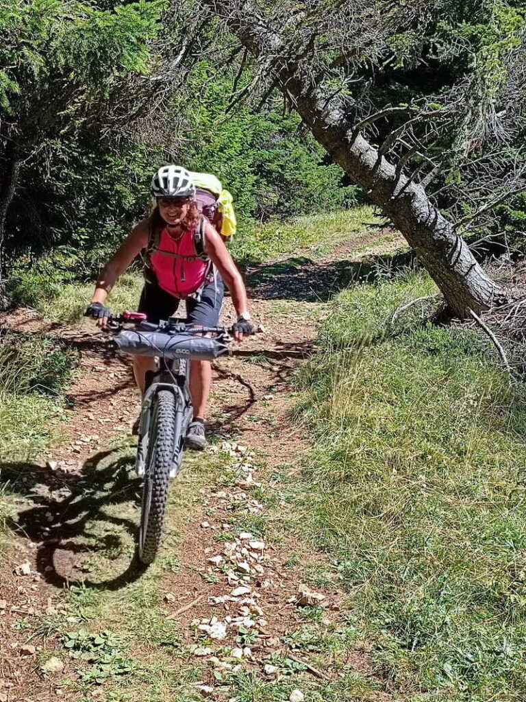 Trailabfahrt am Grauner Joch