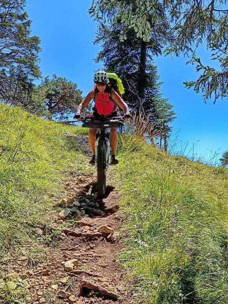 Trailabfahrt am Grauner Joch (Foto: Ewald Weber)